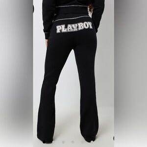 Women’s True Religion X Playboy Crystal Bootcut Sweatpants Sz med